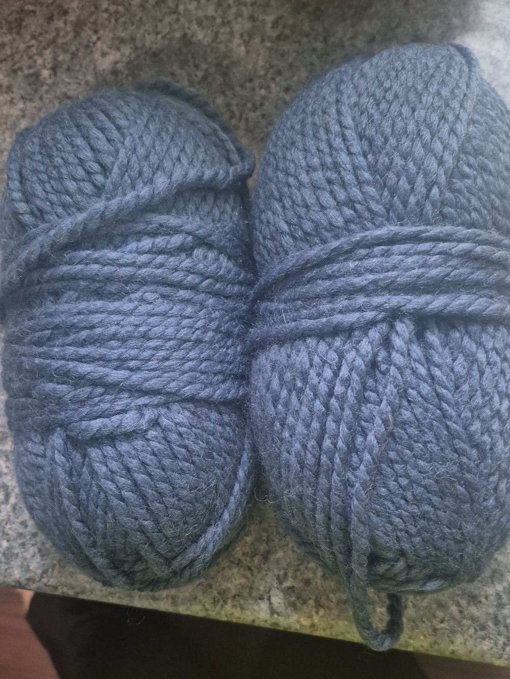 2 Soft Navy Blue Chunky Yarn Skeins